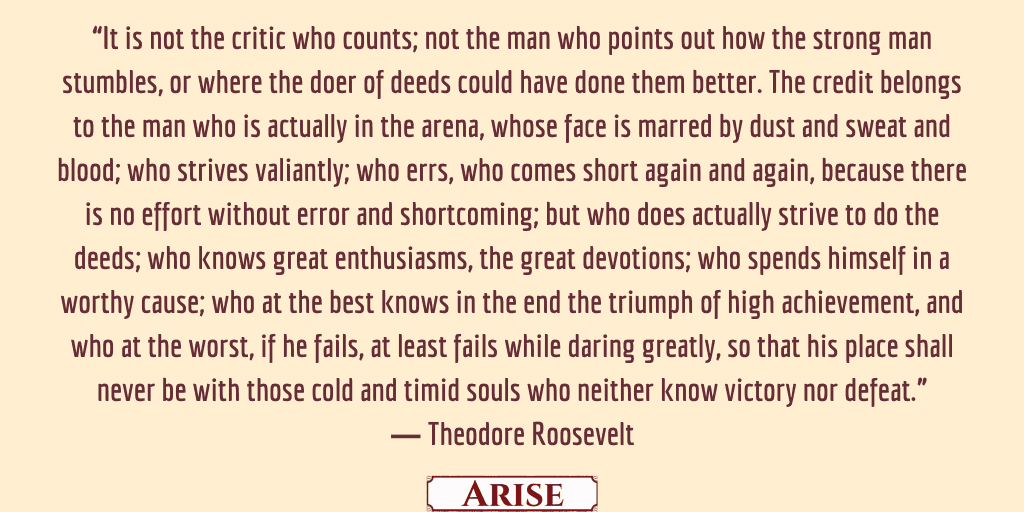 Theodore Roosevelt quote Theodore Roosevelt quote for blog post The difference between lapse and relapse