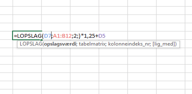 LOPSLAG i excel formel. Hvordan virker LOPSLAG i en formel. Liste opslag i database