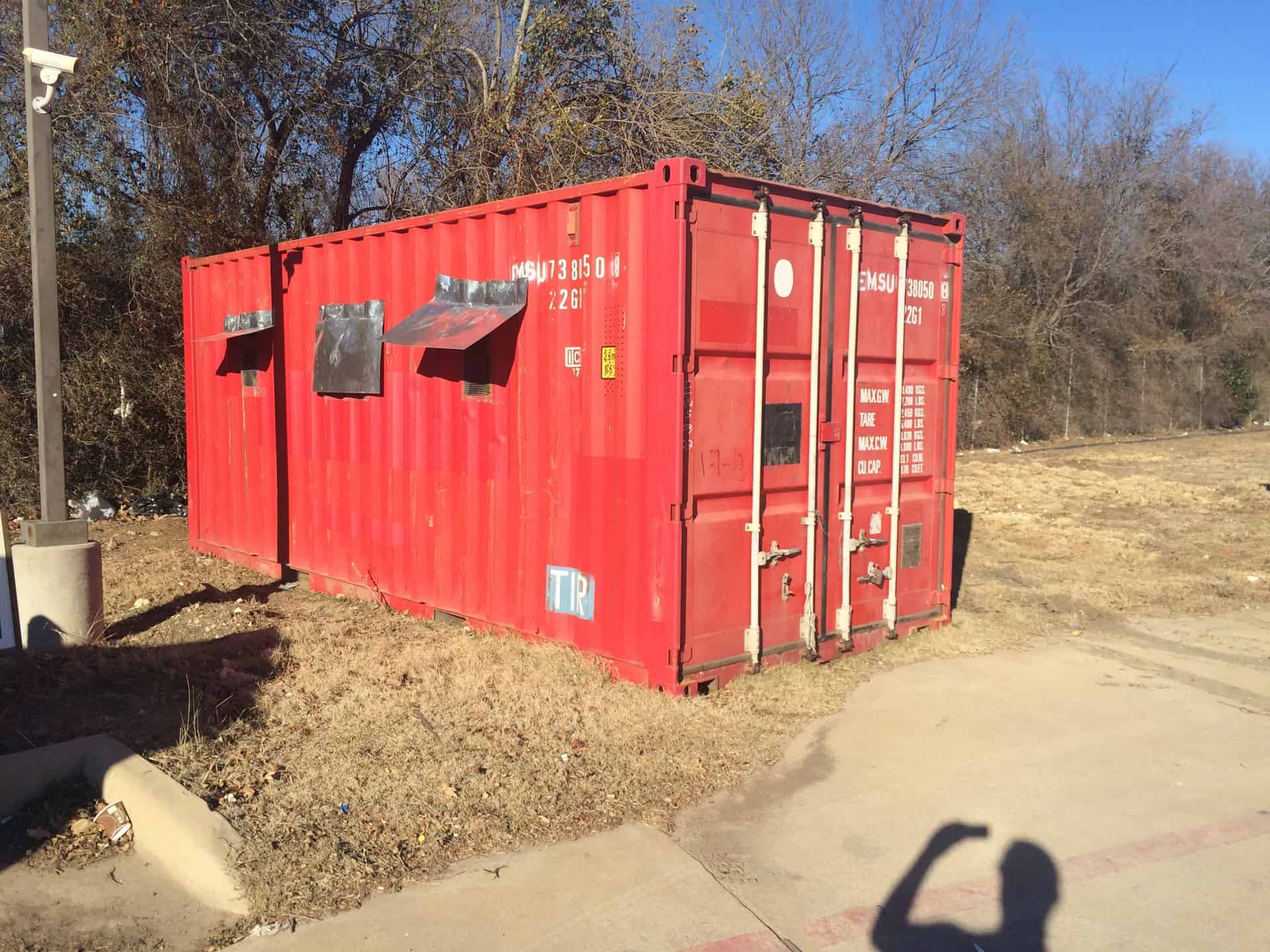 storage container out in a field