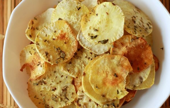 Chips de Batata Doce Assada - Só Receitas Fáceis