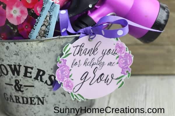 Adding gardening basket tag on