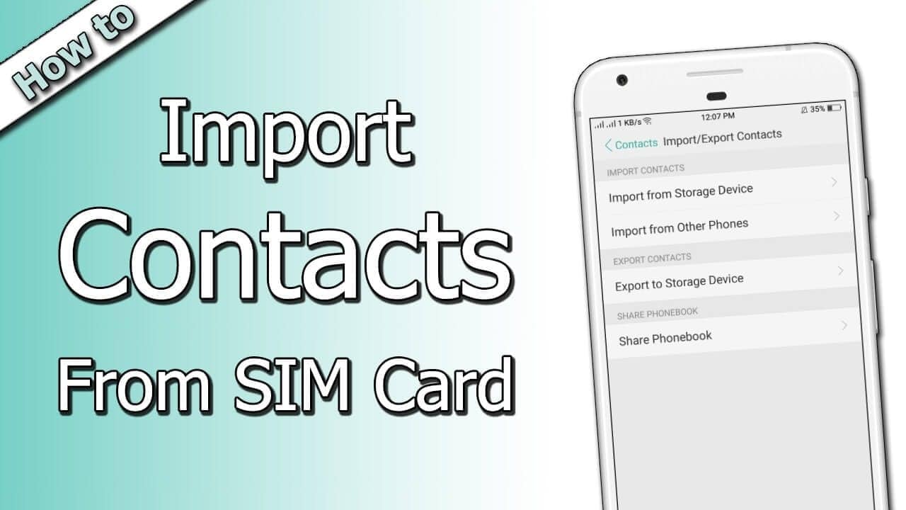 How to Import Contacts From SIM Card How to Import Contacts From SIM Card