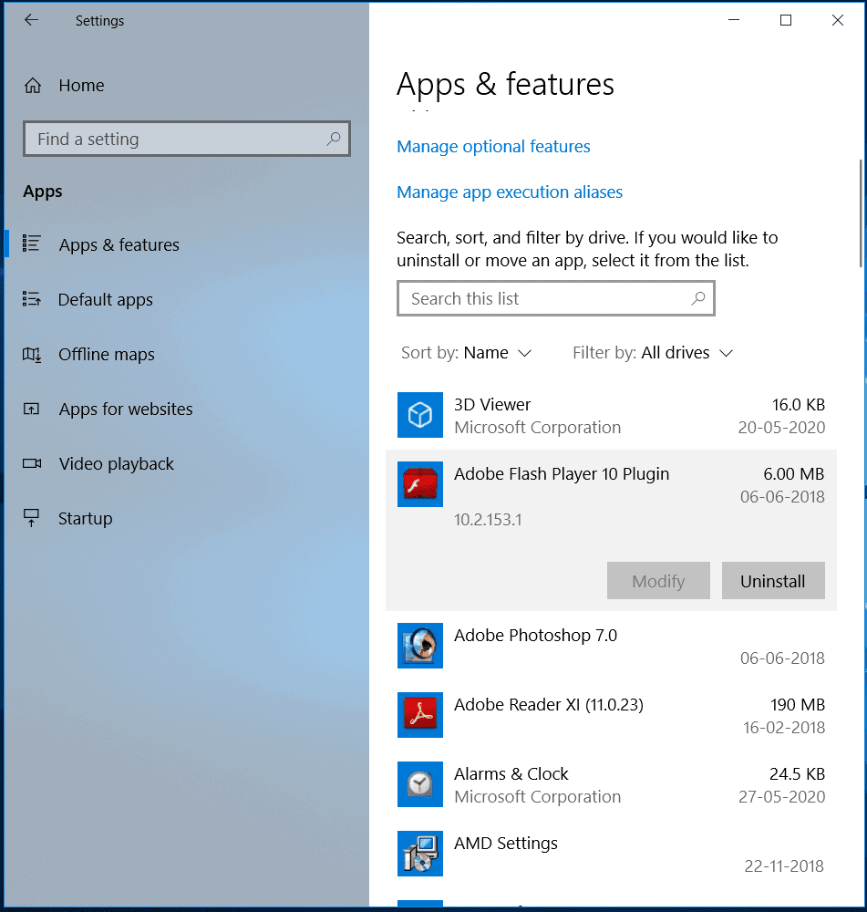 Uninstall Unnecessary Apps