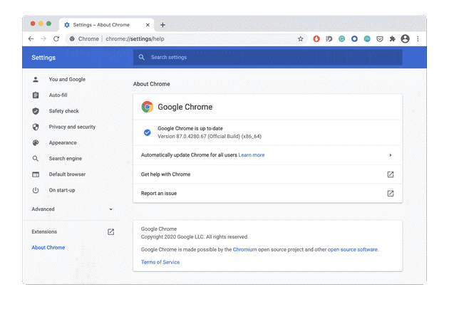 update Chrome