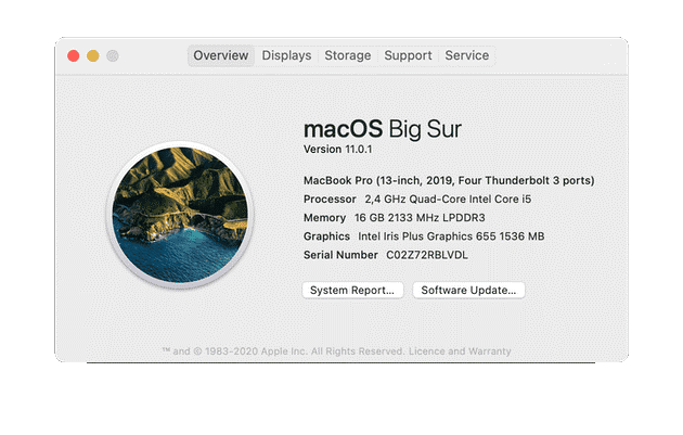macOS bigsur