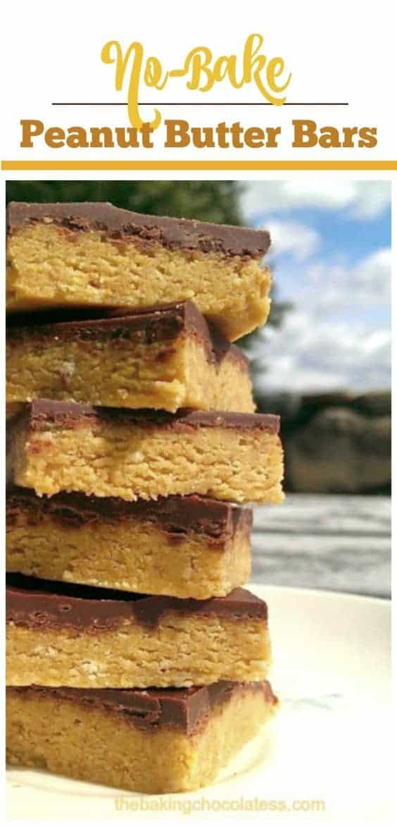 Peanut Butter Bars {No-Bake}