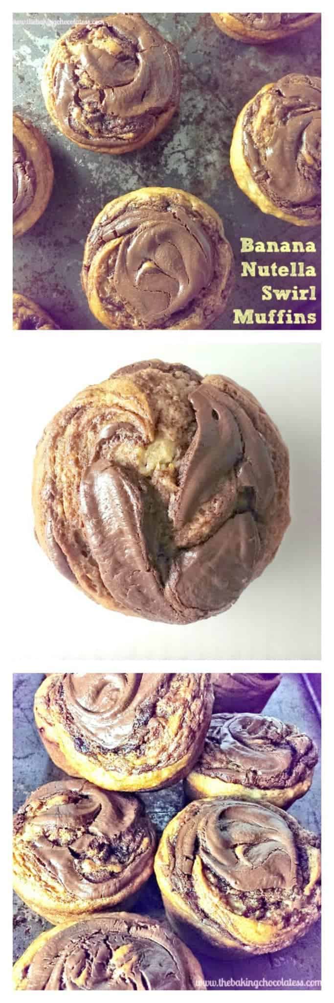 ‘Awesome’ Banana Nutella Swirl Muffins! {Choose GF or Regular}