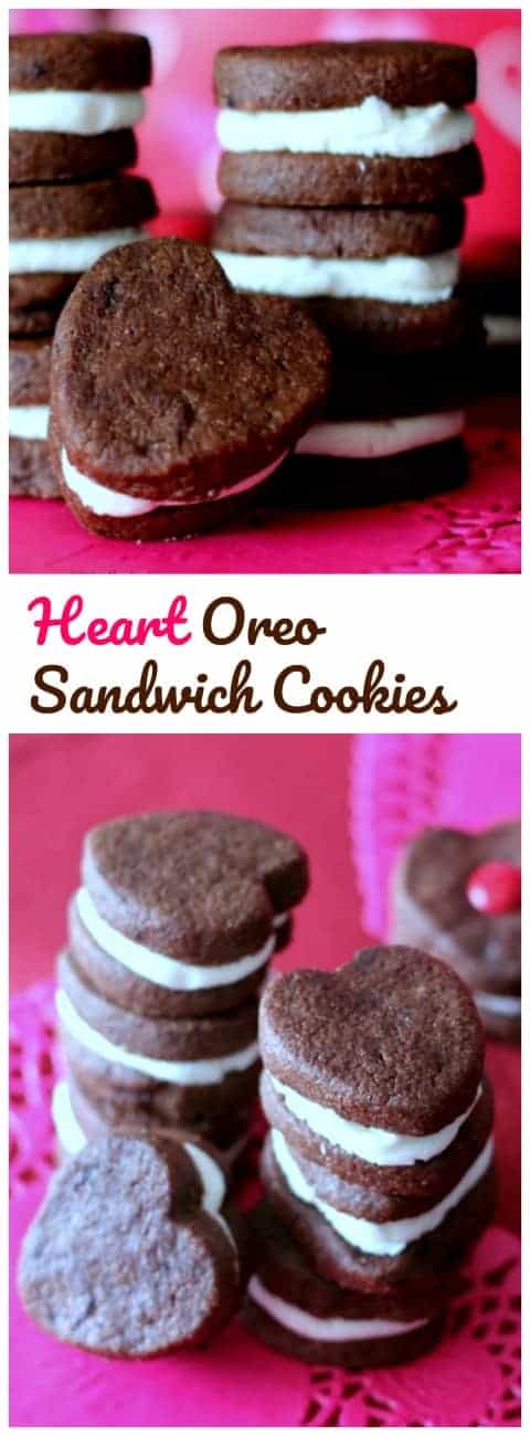 Home-made Heart Oreo Sandwich Cookies! {Cuteness Overload}