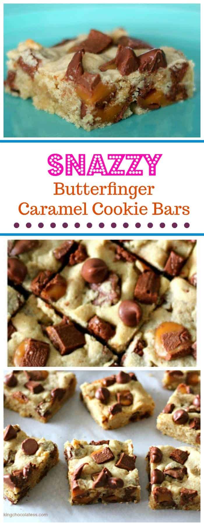 Snazzy Butterfinger Caramel Cookie Bars