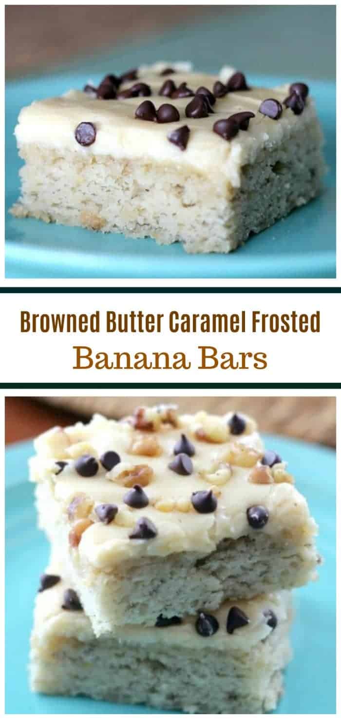 ‘Winning’ Banana Bars {Browned Butter & Caramel Frosting} – Cookie ...