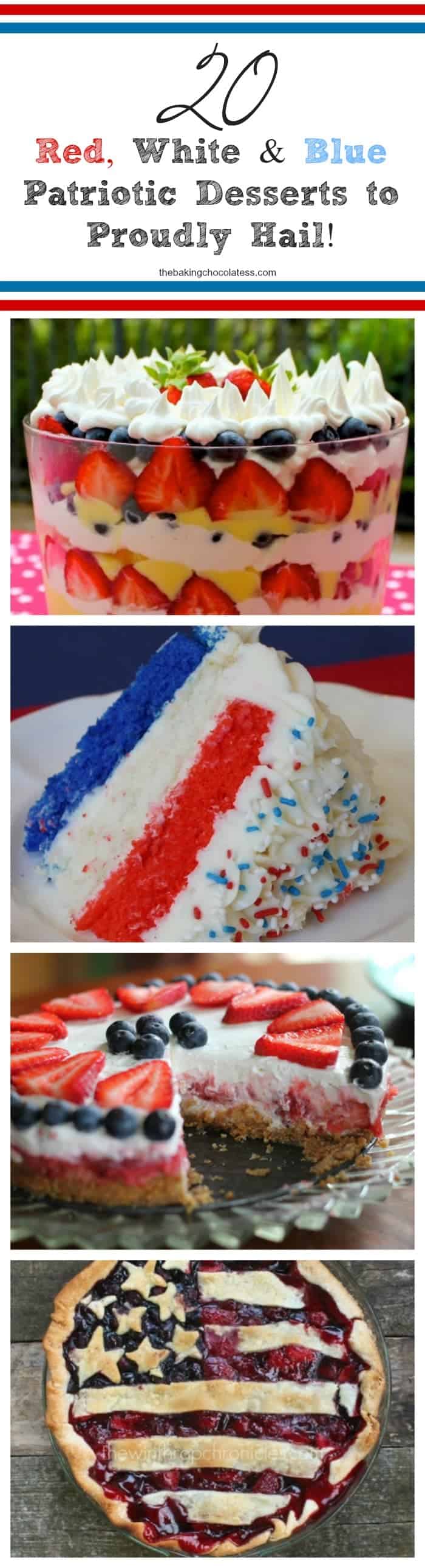 20 Red, White & Blue Patriotic Desserts to Proudly Hail!