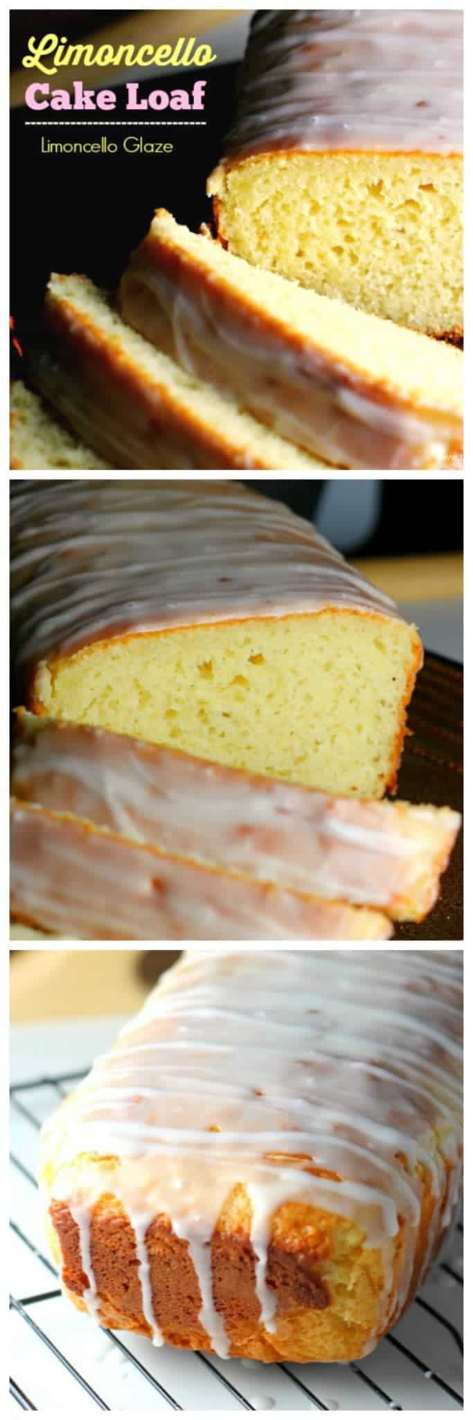 Lemon Limoncello Cake Loaf - Lemon Limoncello Cake Loaf is a wonderfully tangy, moist lemon cake, that is glazed with just the right amount of lemon infused glaze. Perfect for snacking! #lemon #cake #bread #limoncello