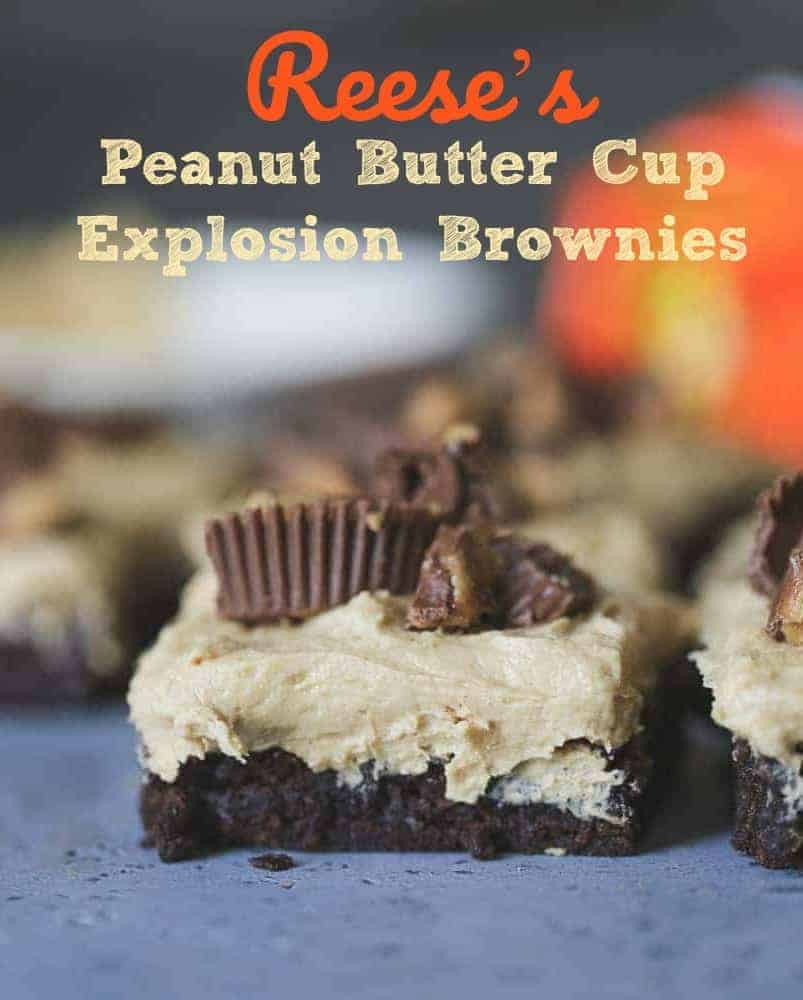 Reese\'s Peanut Butter Cup Explosion Brownies - Self Explanatory and addicting as hell! #peanut butter #reeses #peanut butter cups #brownies #peanut #chocolate #baking