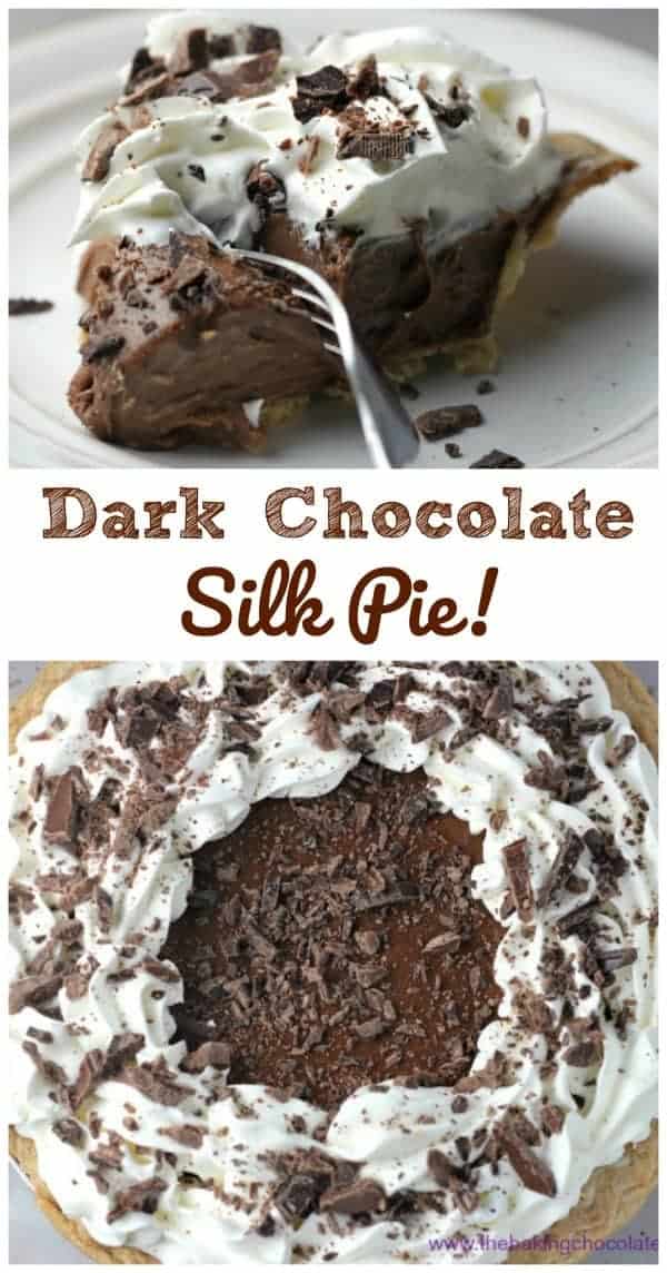 Dark Chocolate Silk Pie! It\'s Delectable!