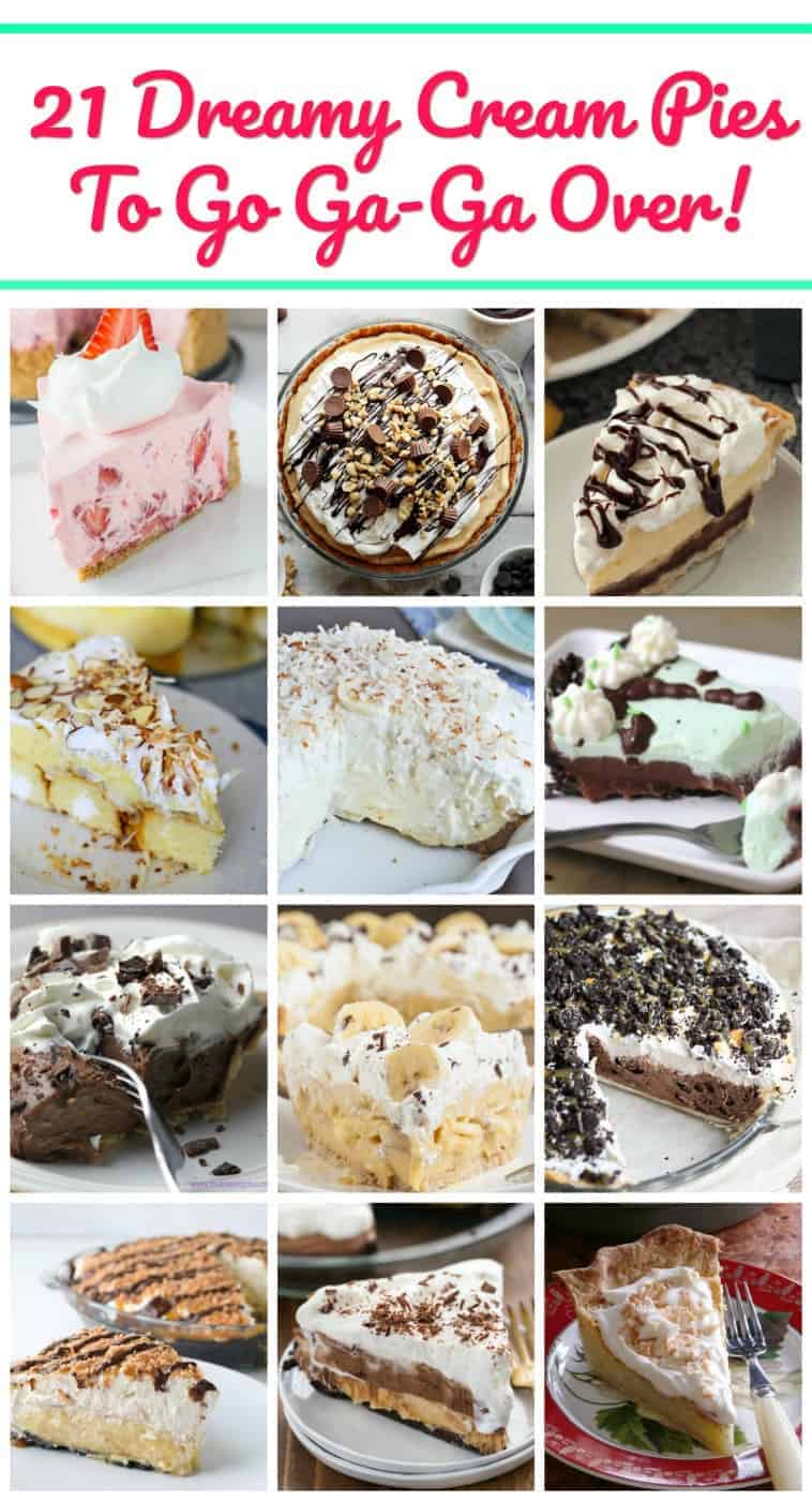 21 Dreamy Cream Pies To Go Ga-Ga Over! #pies #creampies #dessert #fluffy