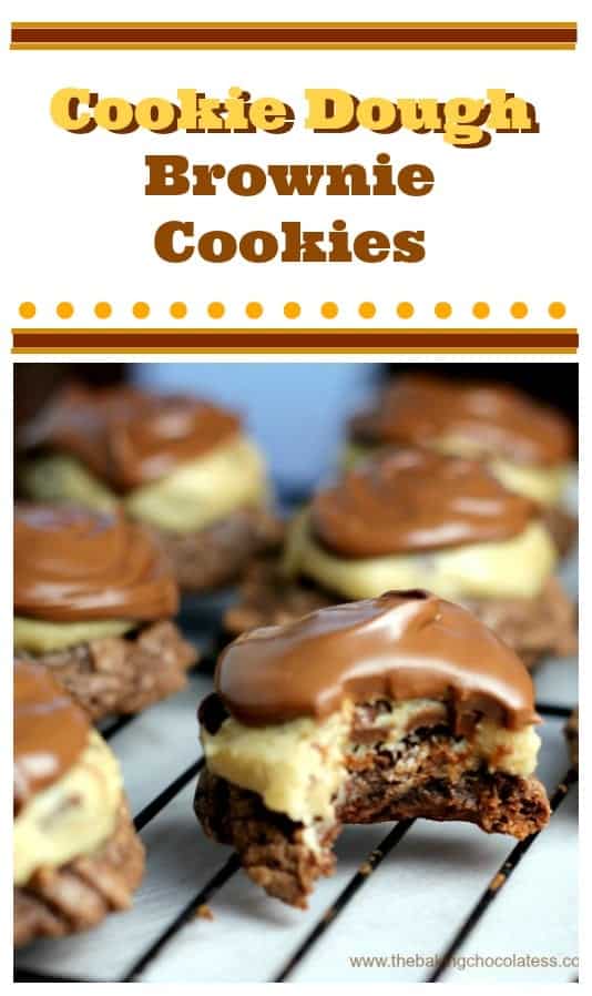 Cookie Dough Brownie Cookies {Nutella and Peanut Butter Options too!}