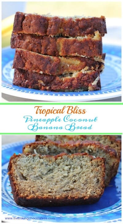 Tropical Bliss Pineapple Coconut Banana Bread {Gluten Free}
