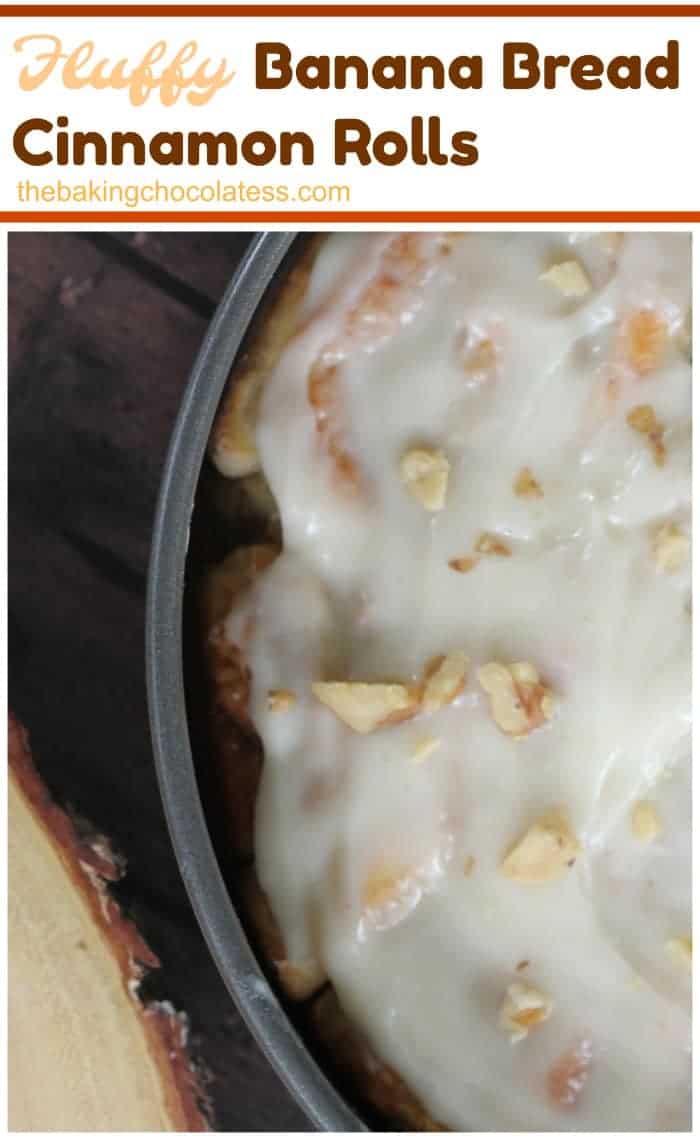 Fluffy Banana Bread Cinnamon Rolls - How long has it been since you made home-made cinnamon rolls? These are a wonderful treat for your weekend when you have family in town or you want an extra special treat or brunch! <3 #breakfastrolls #cinnamonrolls #banana #bananabread #brunch #breakfast #fluffyrolls