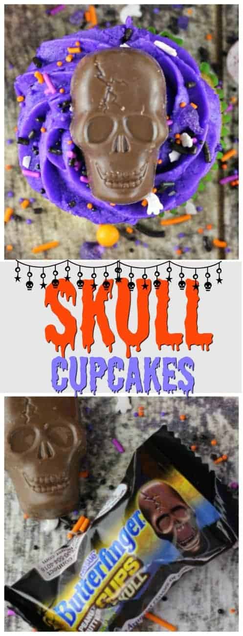 Halloween Skull Cupcakes