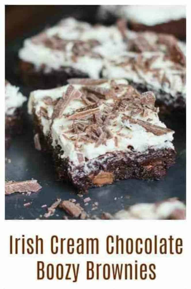 Irish Cream Chocolate Boozy Brownies