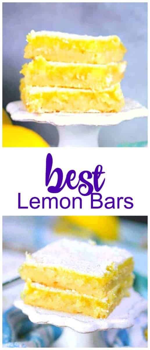 Best Lemon Bars - The rich tartness of the gooey lemon curd filling, the sweetness of the powdered sugar, the flaky buttery shortbread crustโฆ*sigh* They practically \