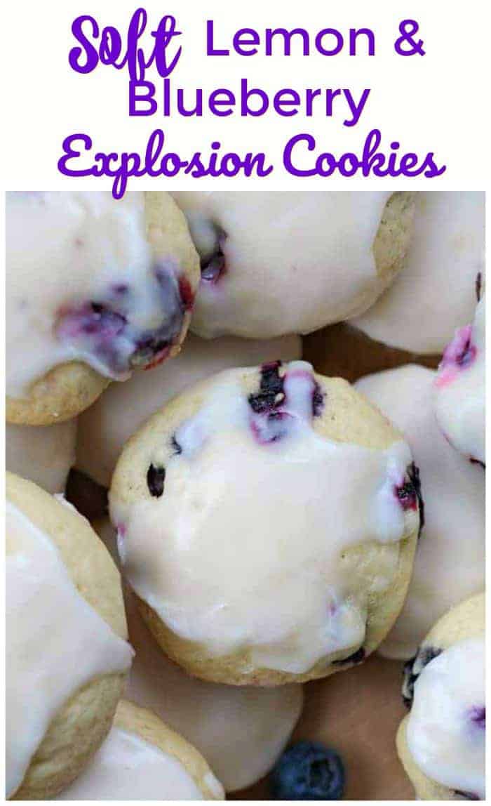 Soft Lemon & Blueberry Explosion Cookies
