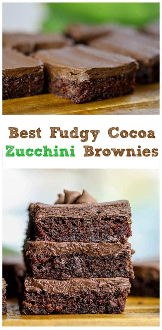 Best Fudgy Cocoa Zucchini Brownies