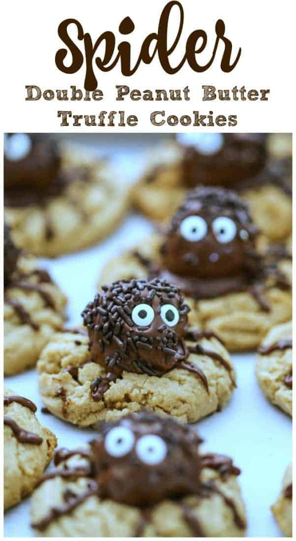 Spider Double Peanut Butter Truffle Cookies