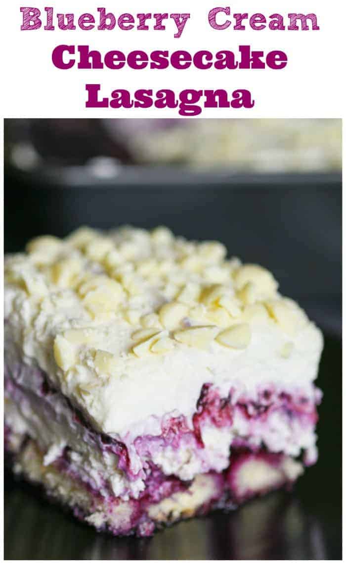 Blueberry Cream Cheesecake Lasagna