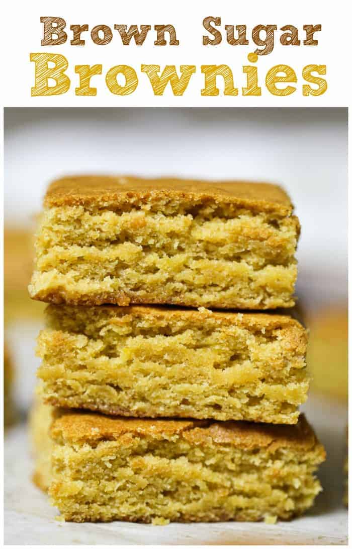 Brown Sugar Brownie Bars - Love these are just sweet enough, not ultra rich, like blondies can be, but still resemble the warm buttery, brown sugar tones you get with blondies. They are very addictive and delectably delicious. #brownies #brownsugarbrownies, #brownsugar #blondies #bars