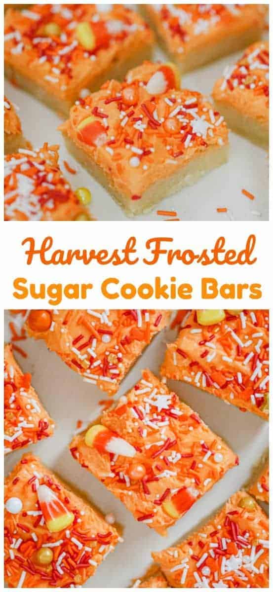 Harvest Frosted Sugar Cookie Bars