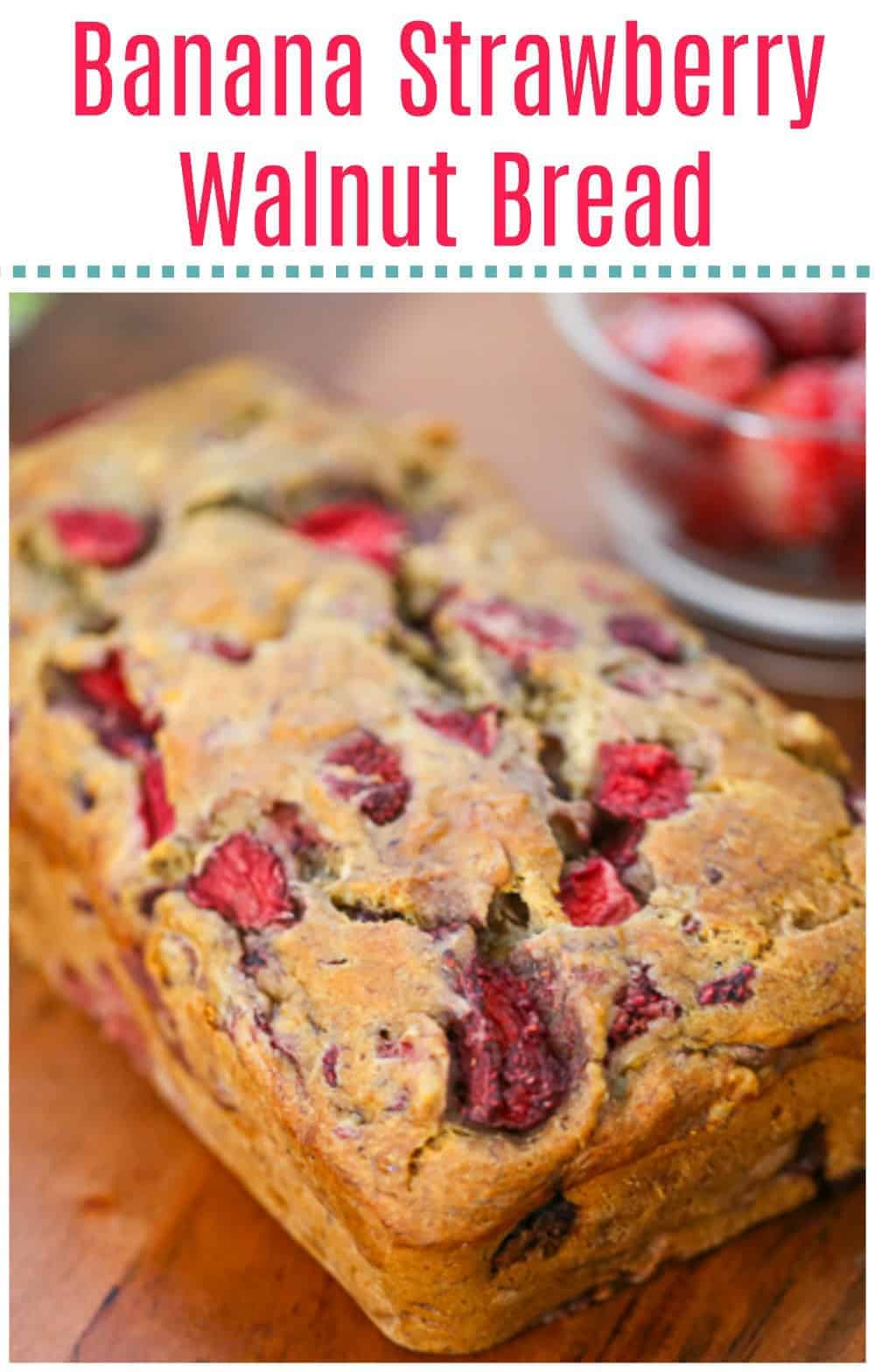 Banana Strawberry Walnut Bread
