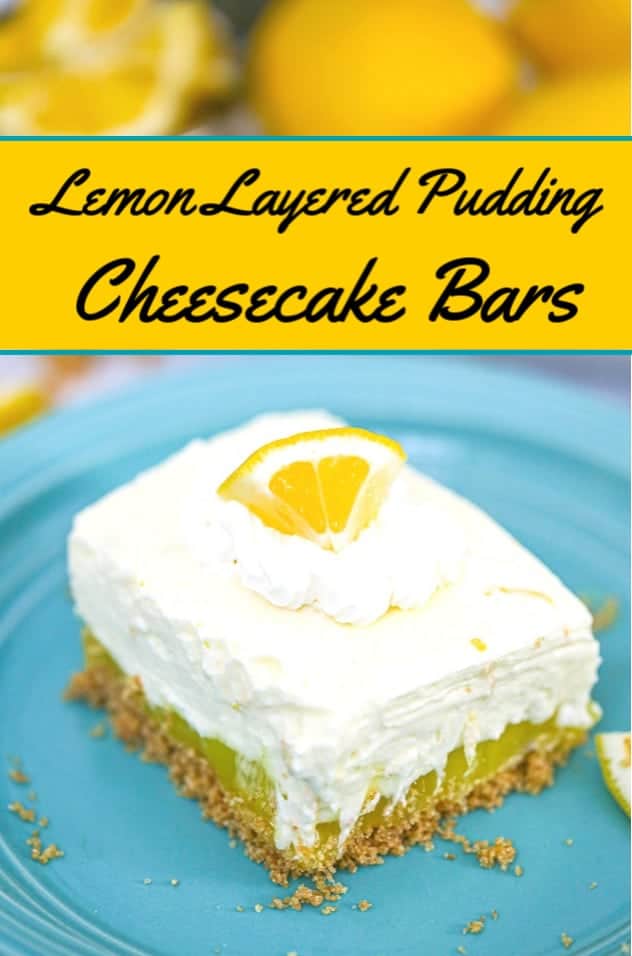 Lemon Layered Pudding Cheesecake Bars