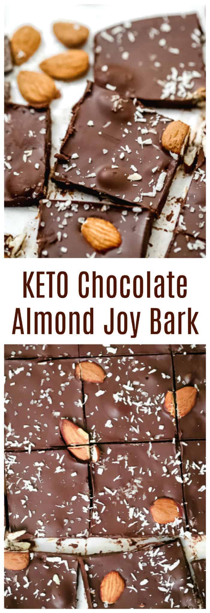 Keto Chocolate Almond Joy Bark