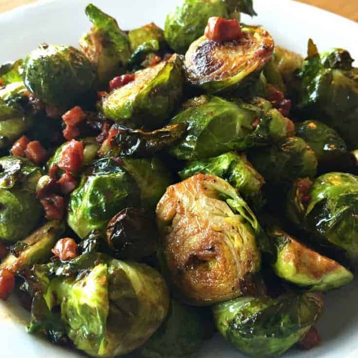 Brussel Sprouts with Pancetta and Red Wine Vinaigrette