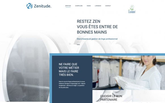 Capture d'écran du site Zenitude