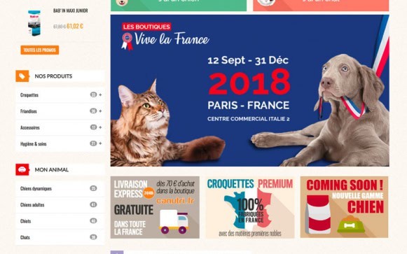 Capture d'écran du site internet Canutri