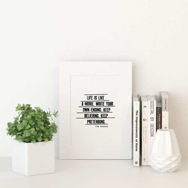 Life Word Art Wall Art Mockup Quote Wall Art