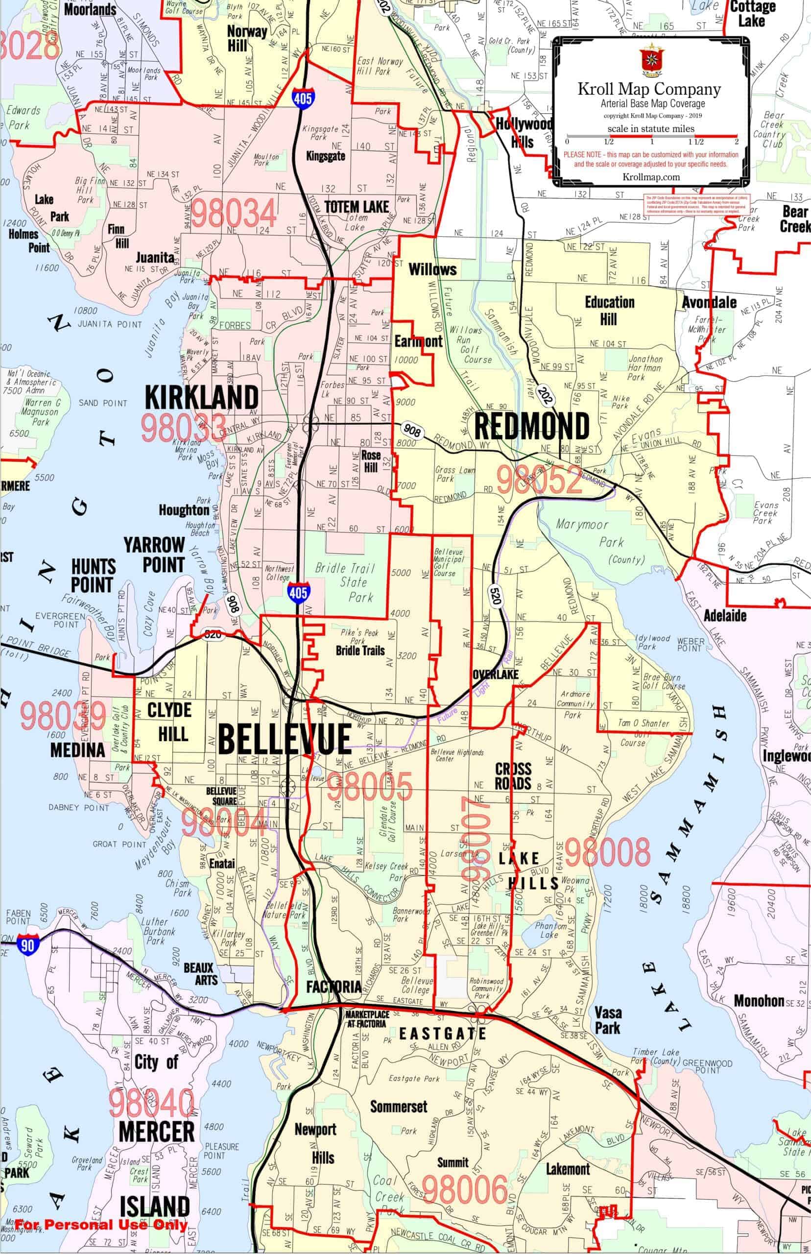 ZOC MAPA ランチェキ Download Arterial ZIP Code (ZCTA) Maps - Kroll Map Company