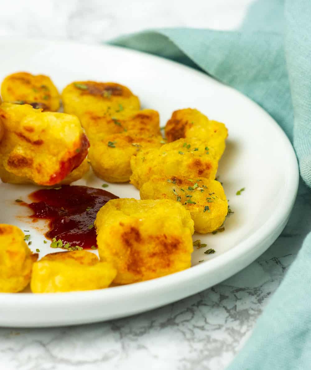 Vegan Tater Tots crispy on the outside