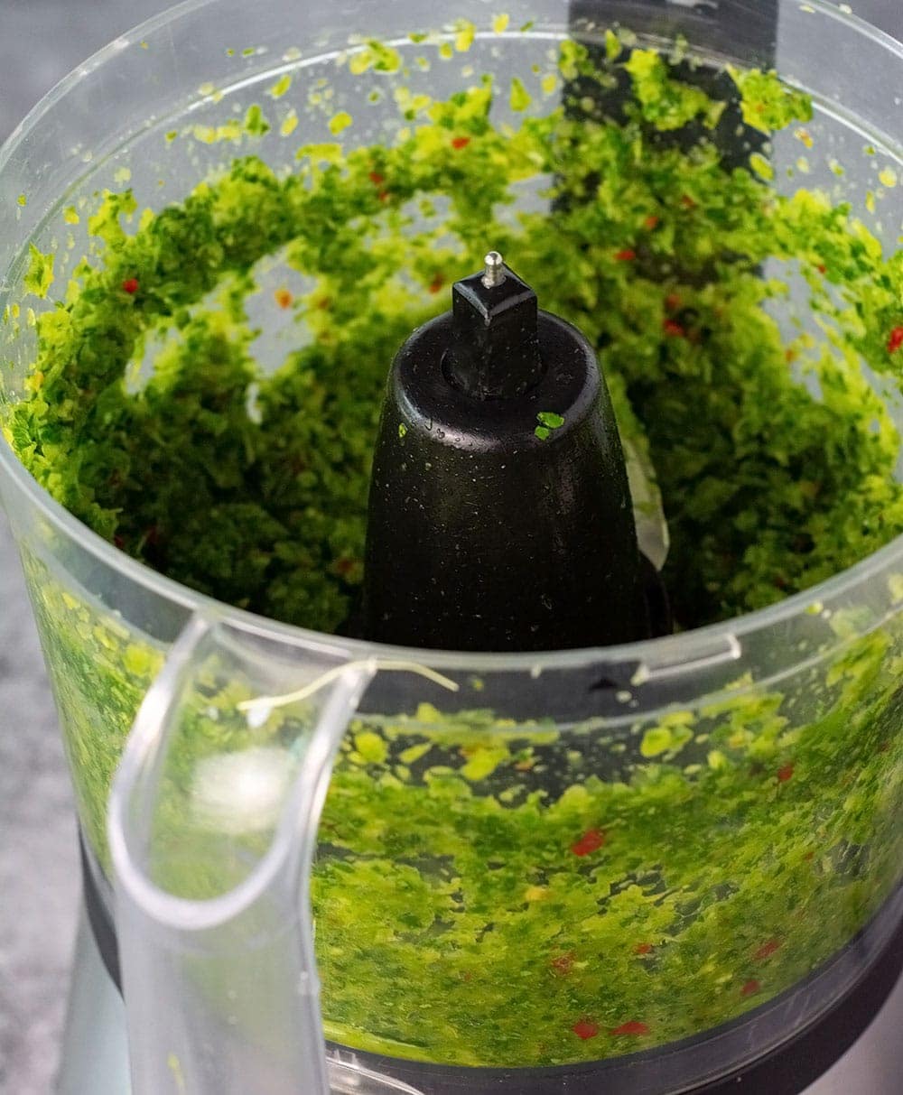 food-processor with green seasoning