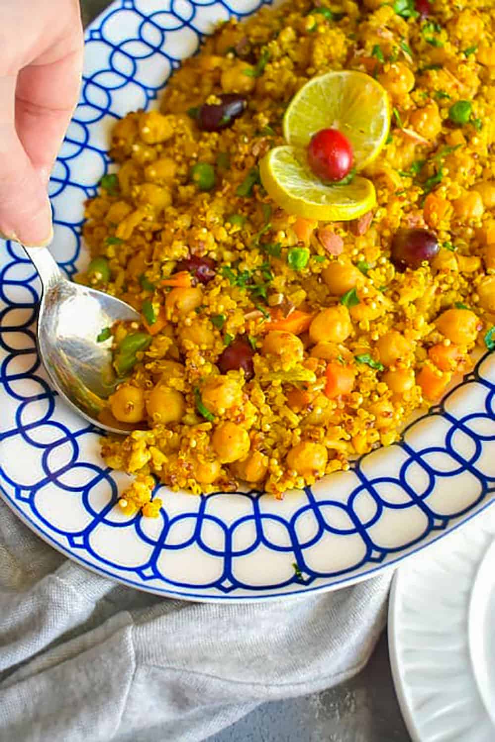 Indian Chickpea And Quinoa Pulao