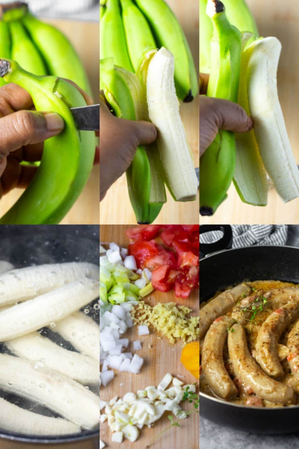 Step by step green banana run down