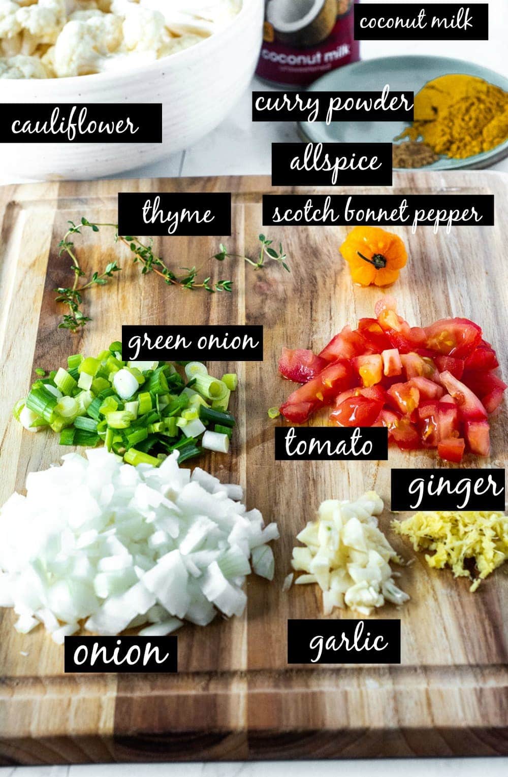 cauliflower curry ingredients