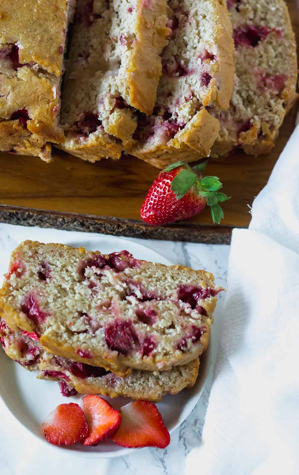 Strawberry Banana Bread (Vegan, Gluten-Free)