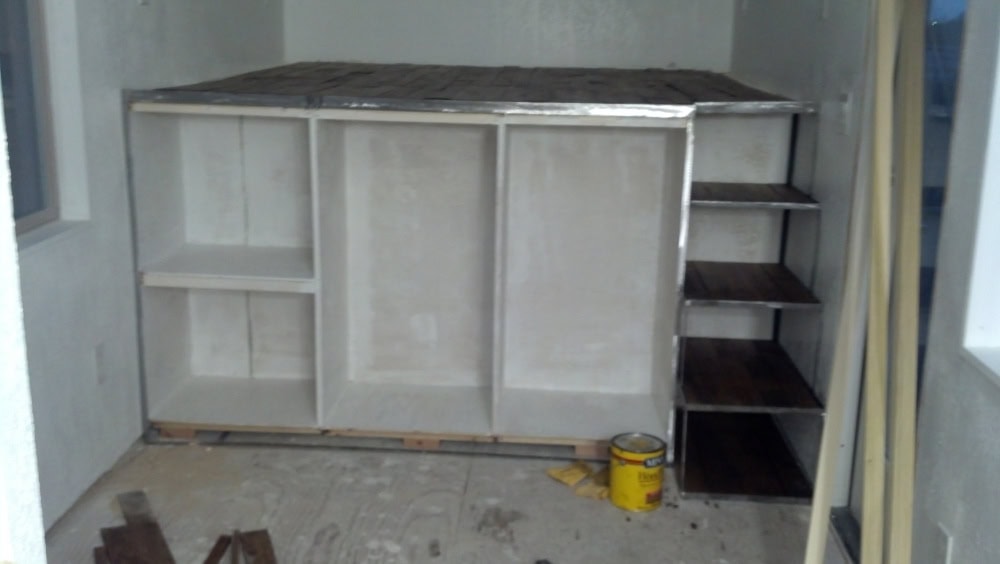 Painting out the 'closet' cabinets