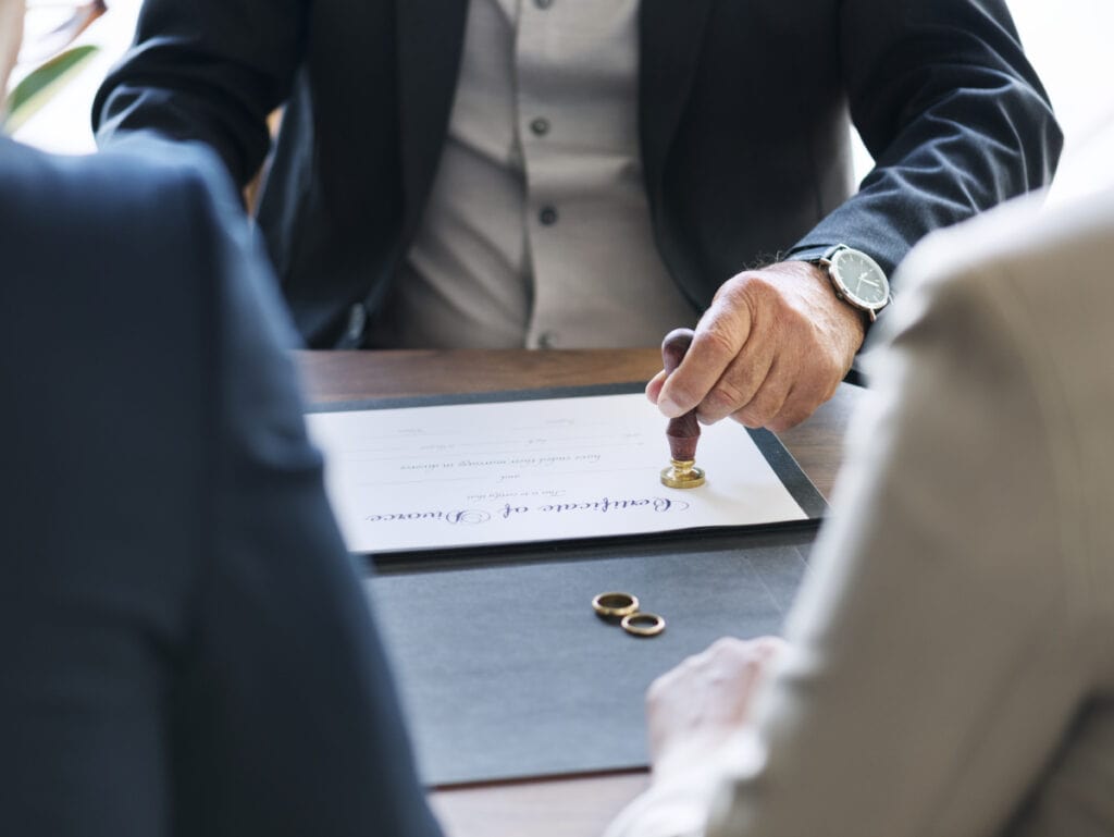 Sellado de acta de casamiento