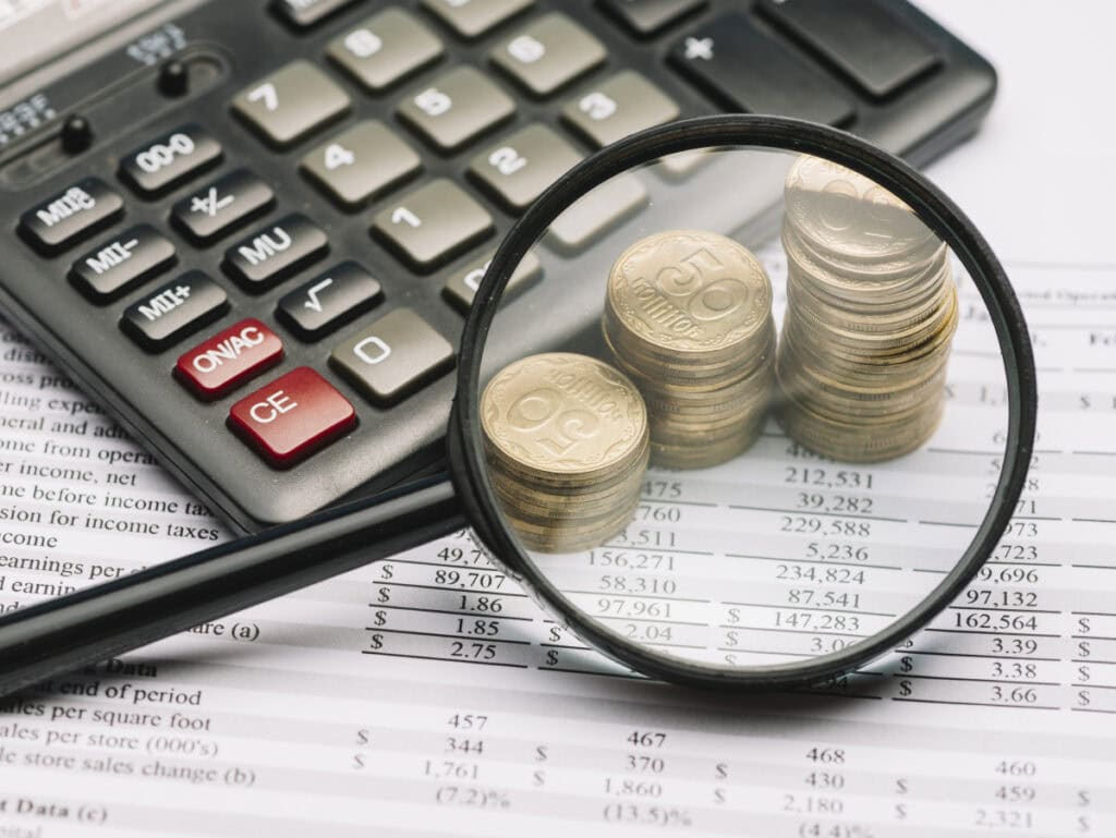 Calculadora lupa monedas