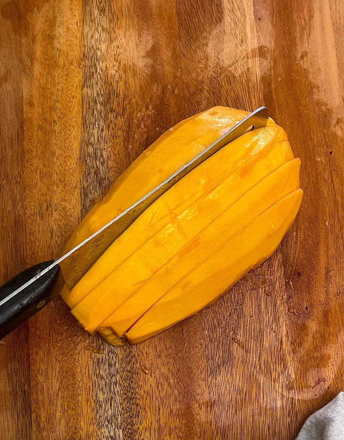 Papaya cut into spears