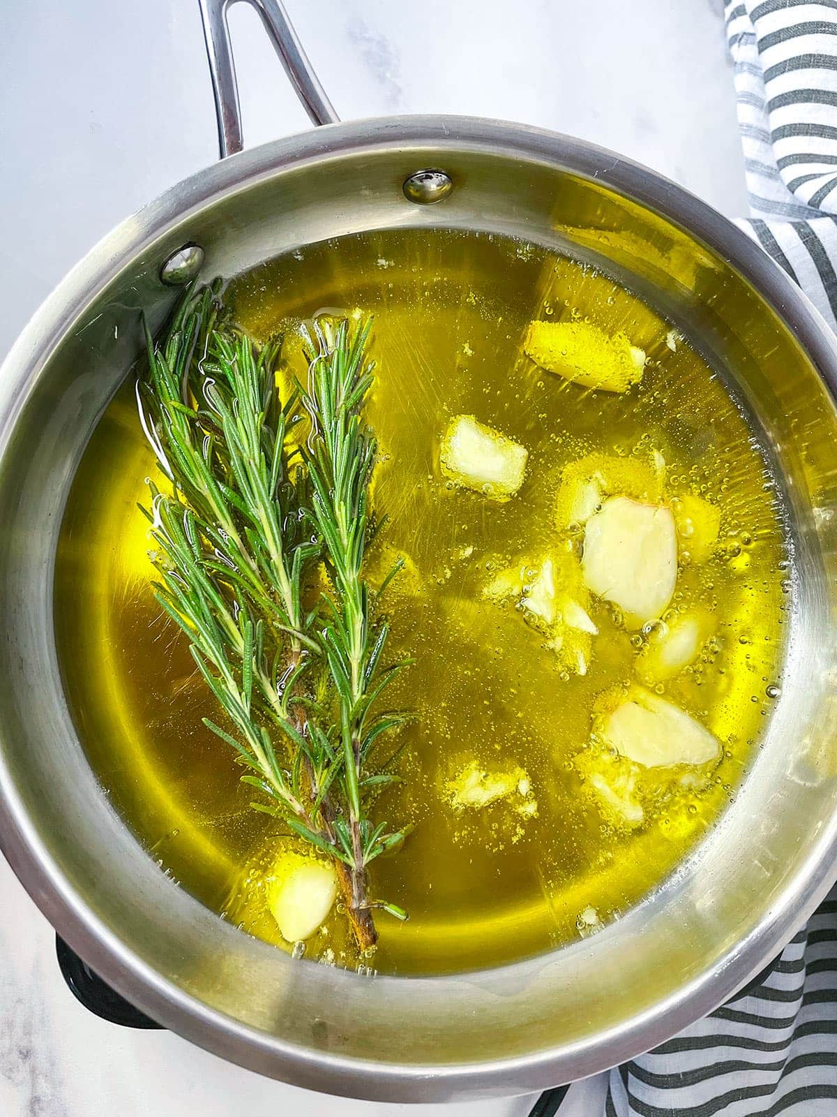 rosemary oil for roasted white sweet potato